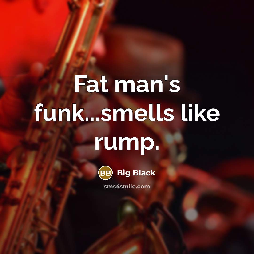 “Fat man's funk...smells like rump.…” quote by Big Black