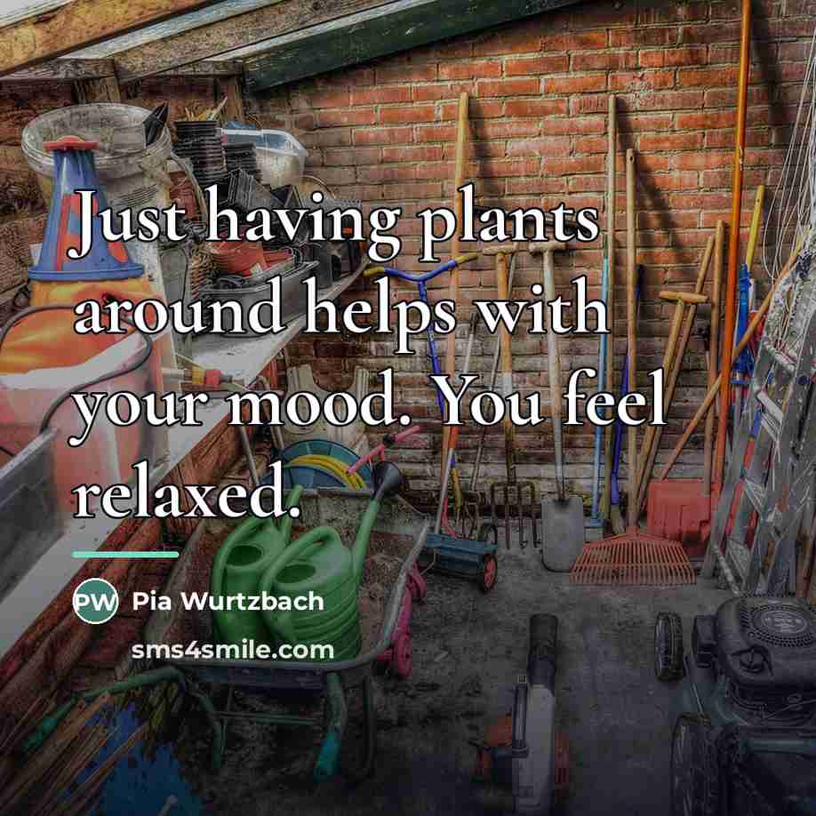 “Just having plants around helps with your mood. You feel…” quote by Pia Wurtzbach