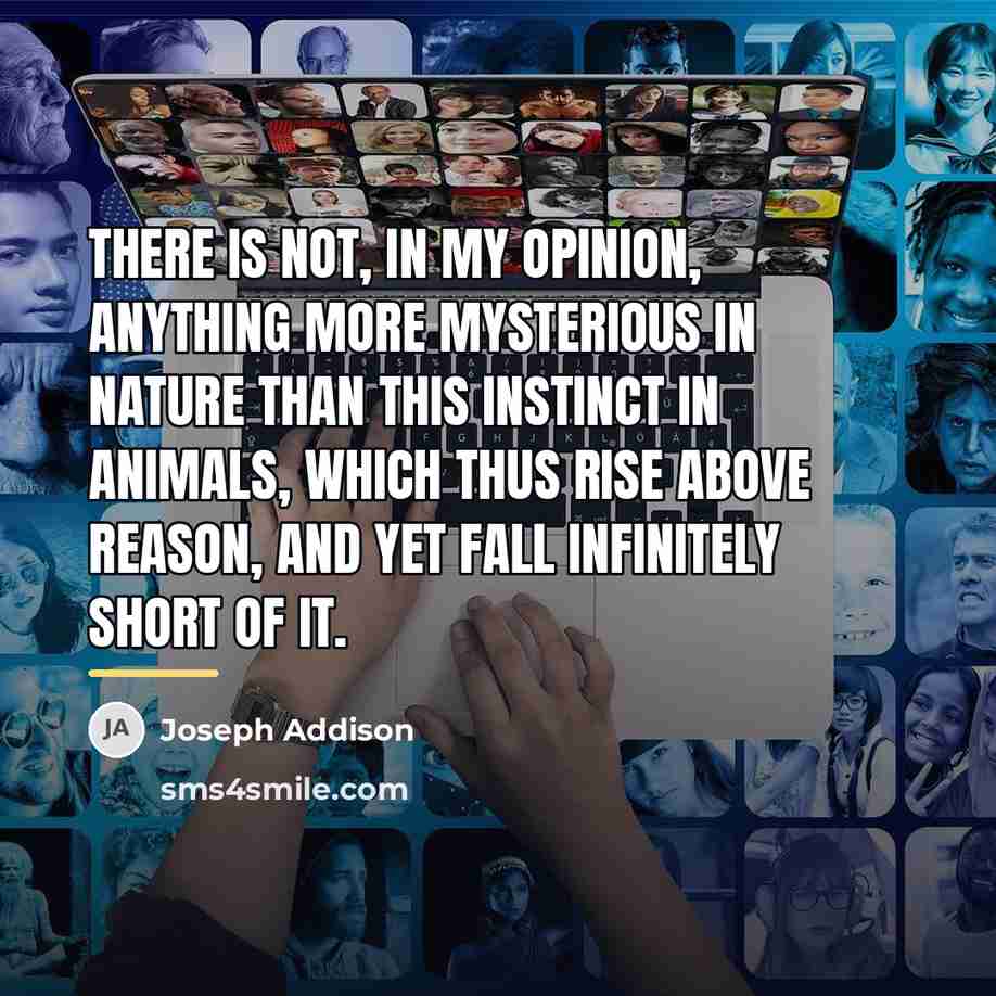 “There is not, in my opinion, anything more mysterious in…” quote by Joseph Addison