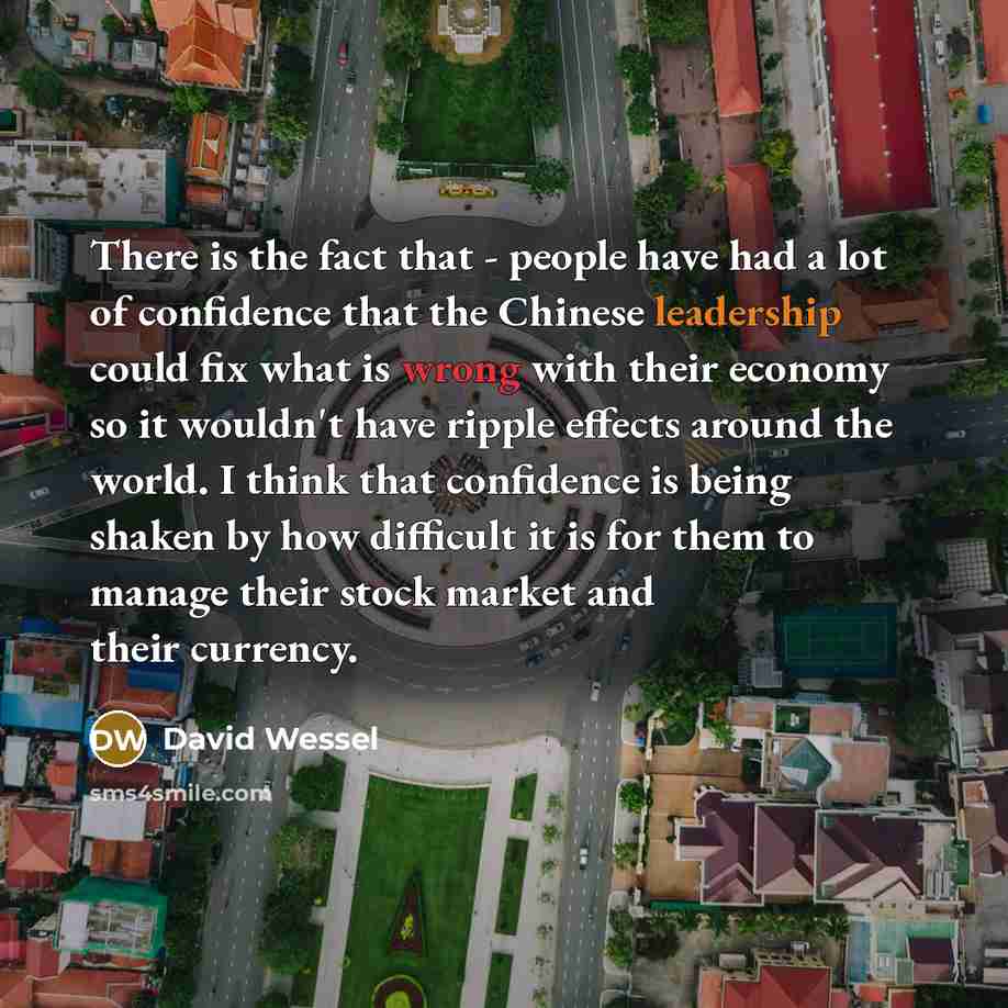 “There is the fact that - people have had a…” quote by David Wessel