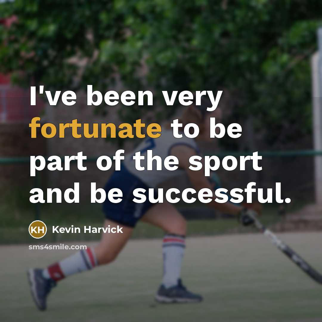 “I've been very fortunate to be part of the sport…” quote by Kevin Harvick