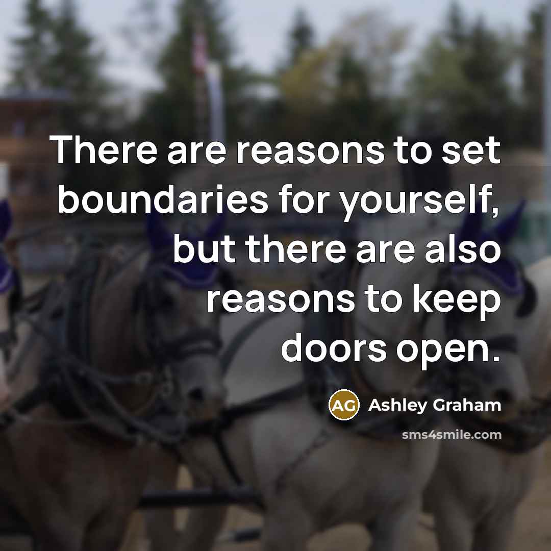 “There are reasons to set boundaries for yourself, but there…” quote by Ashley Graham
