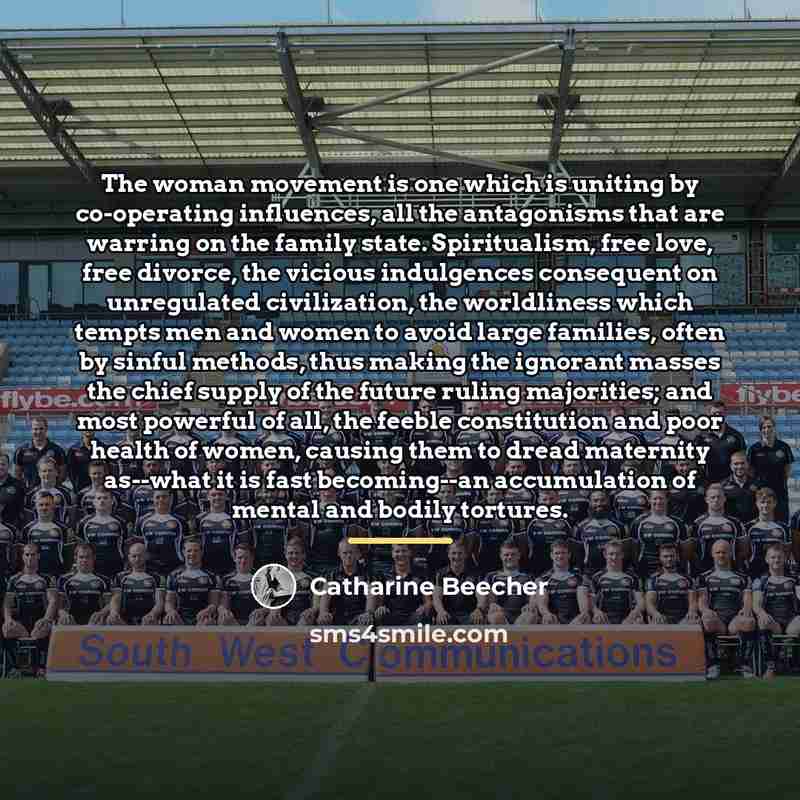 “The woman movement is one which is uniting by co-operating…” quote by Catharine Beecher