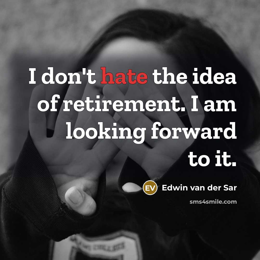 “I don't hate the idea of retirement. I am looking…” quote by Edwin van der Sar