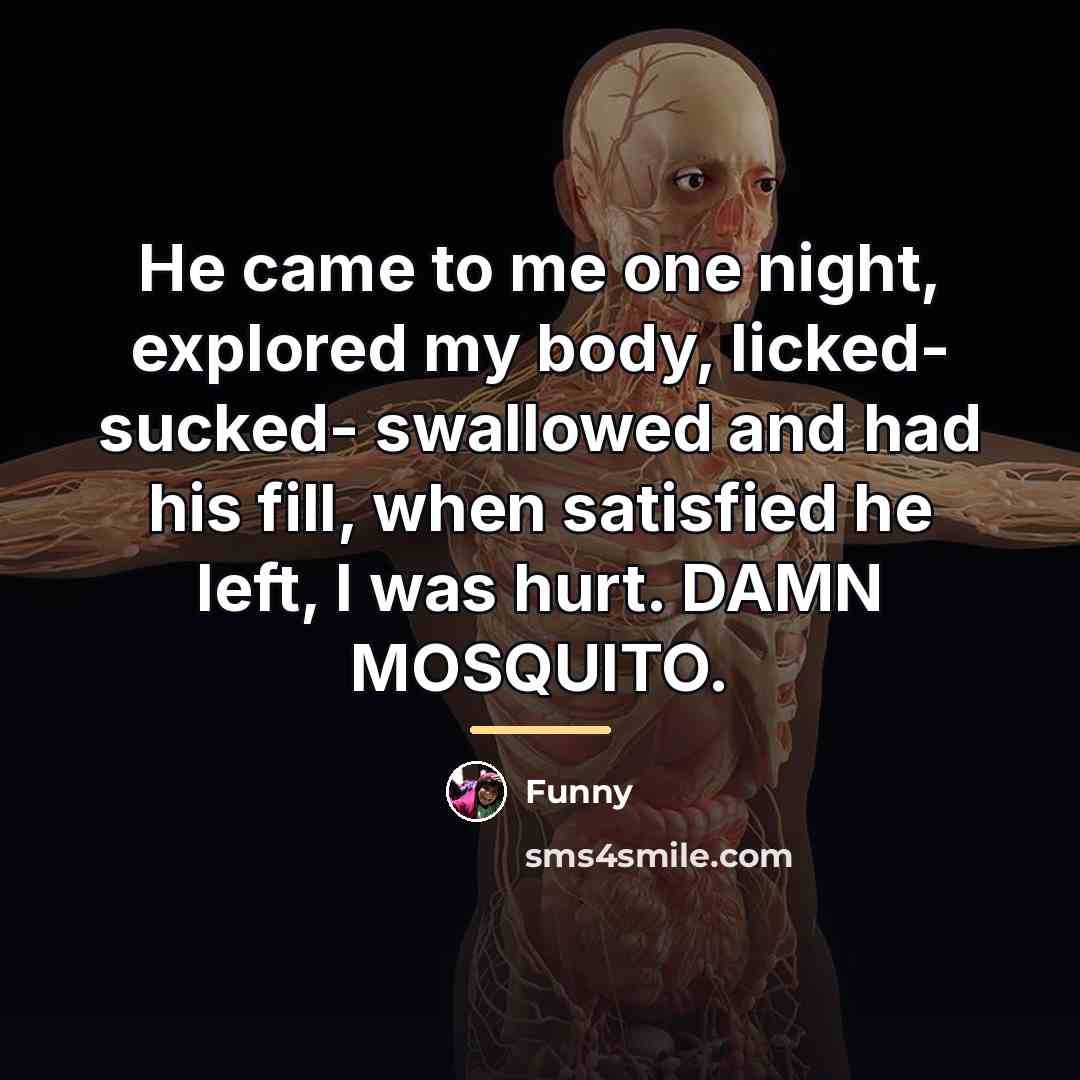 “He came to me one night, explored my body, licked-…” quote by Funny
