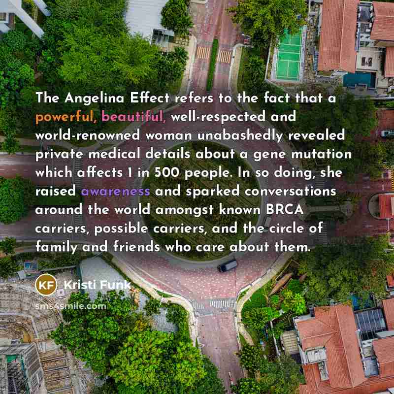 “The Angelina Effect refers to the fact that a powerful,…” quote by Kristi Funk