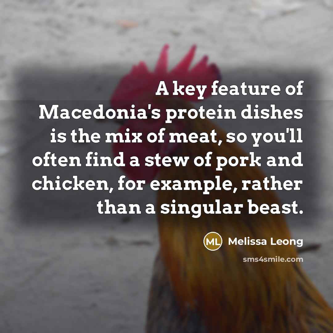 “A key feature of Macedonia's protein dishes is the mix…” quote by Melissa Leong
