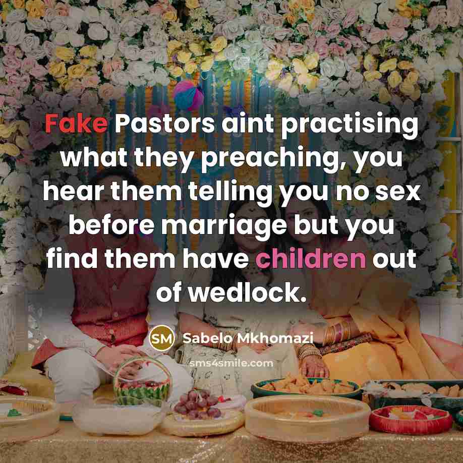 “Fake Pastors aint practising what they preaching, you hear them…” quote by Sabelo Mkhomazi