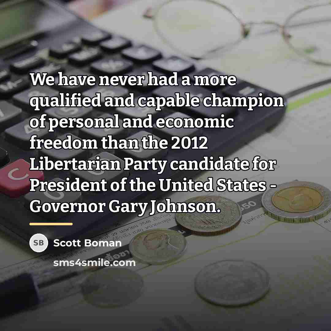 “We have never had a more qualified and capable champion…” quote by Scott Boman