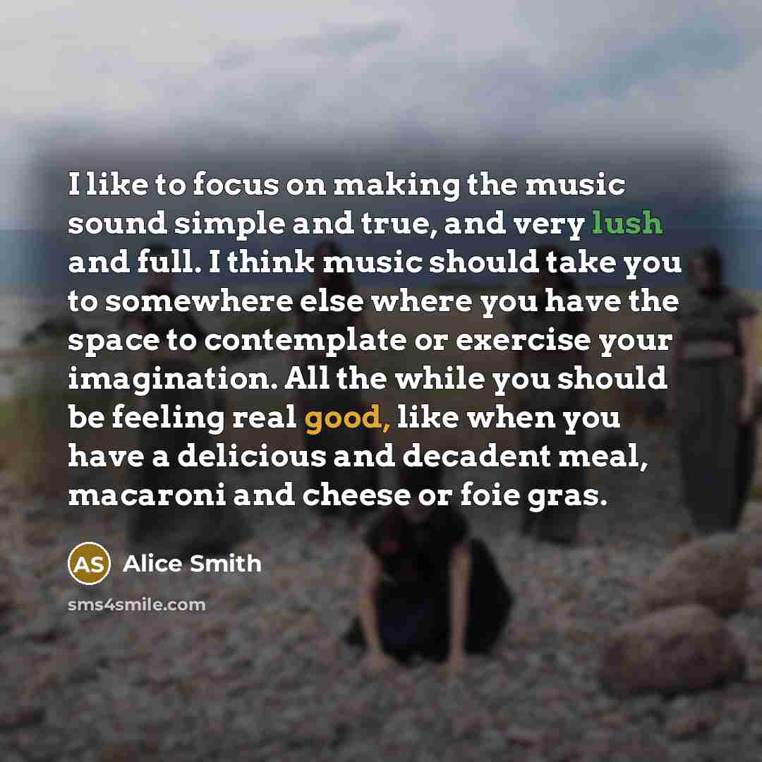 “I like to focus on making the music sound simple…” quote by Alice Smith