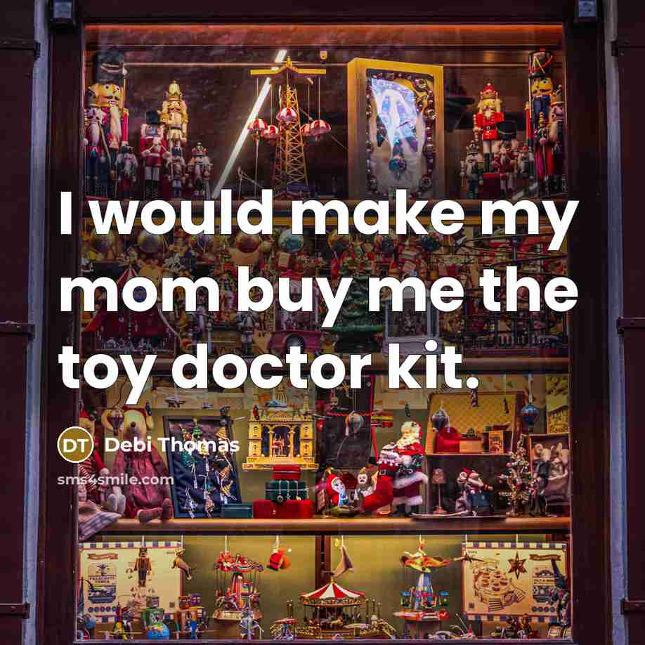 “I would make my mom buy me the toy doctor…” quote by Debi Thomas