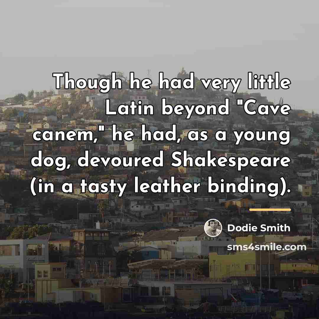 “Though he had very little Latin beyond "Cave canem," he…” quote by Dodie Smith