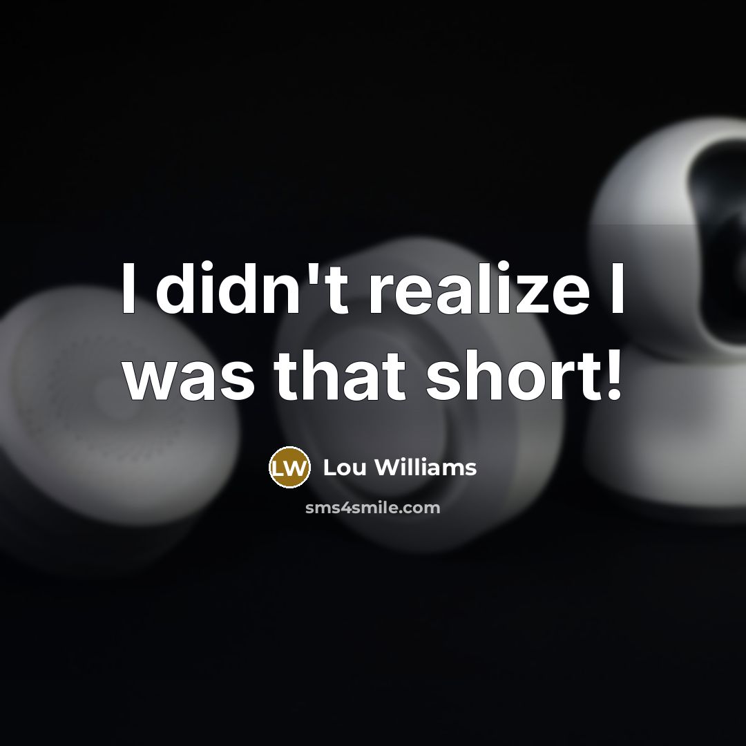 “I didn't realize I was that short!…” quote by Lou Williams