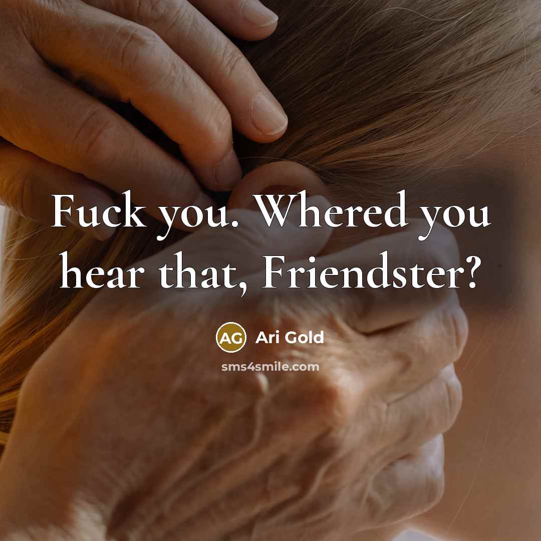 “Fuck you. Whered you hear that, Friendster?…” quote by Ari Gold