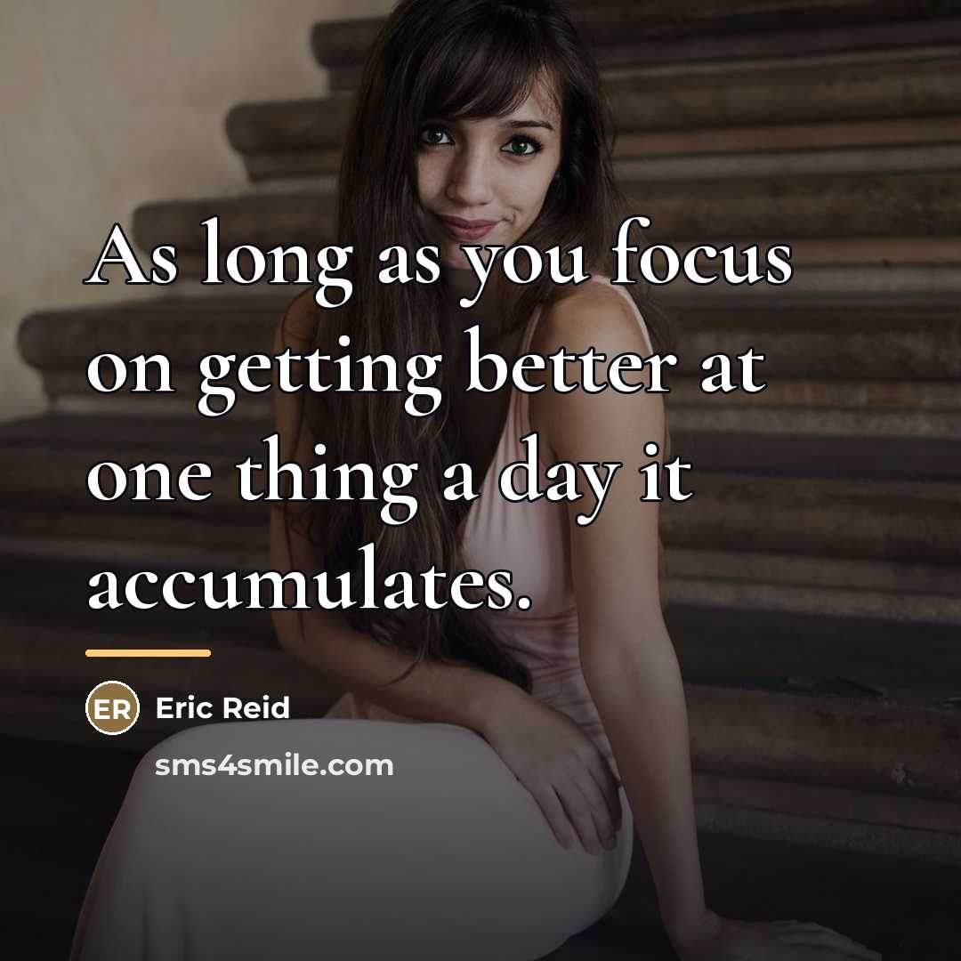 “As long as you focus on getting better at one…” quote by Eric Reid