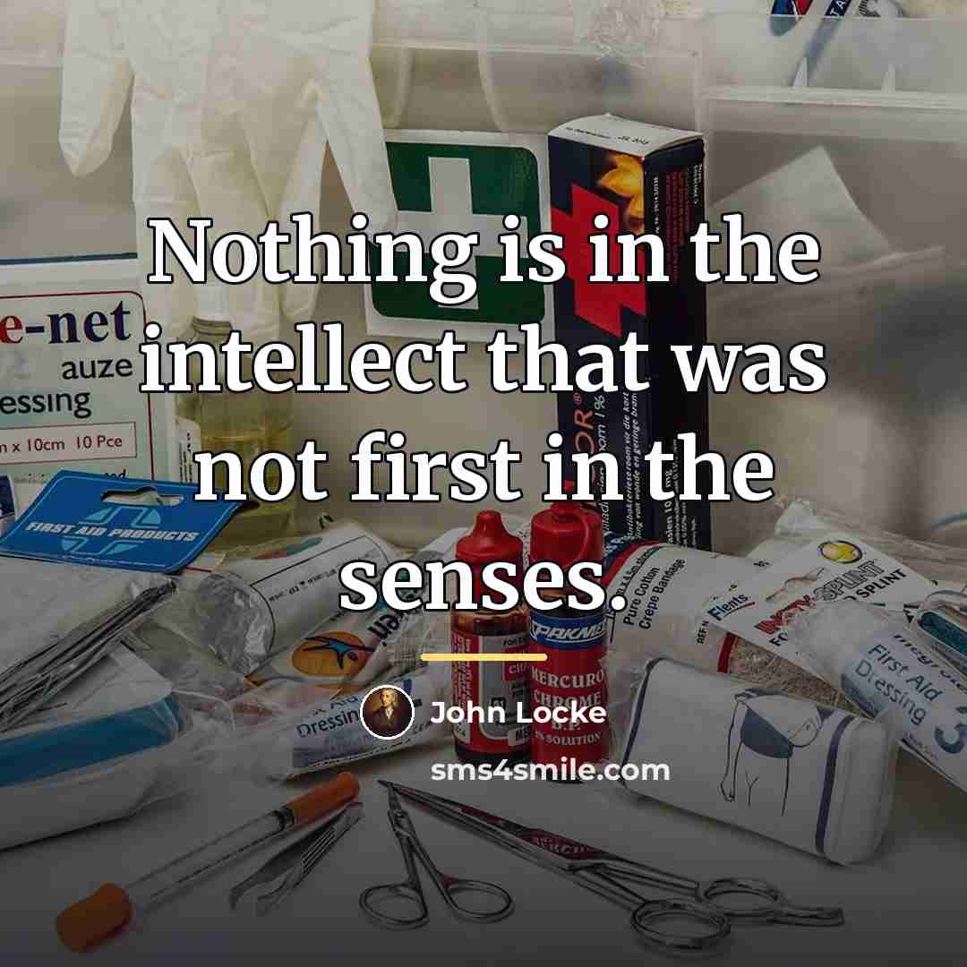 “Nothing is in the intellect that was not first in…” quote by John Locke