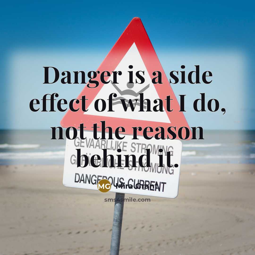 “Danger is a side effect of what I do, not…” quote by Mira Grant