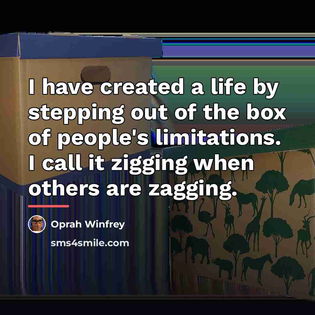 “I have created a life by stepping out of the…” quote by Oprah Winfrey