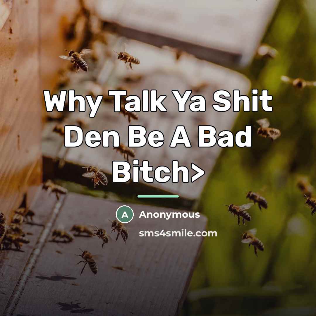 “Why Talk Ya Shit Den Be A Bad Bitch>…” quote by Anonymous