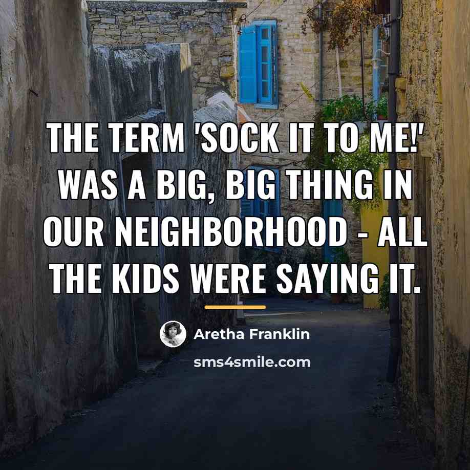 “The term 'Sock it to me!' was a big, big…” quote by Aretha Franklin