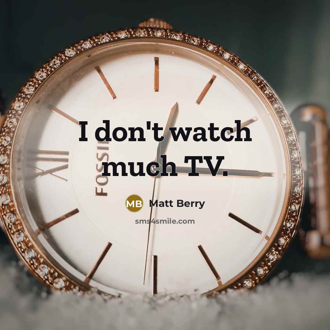 “I don't watch much TV.…” quote by Matt Berry