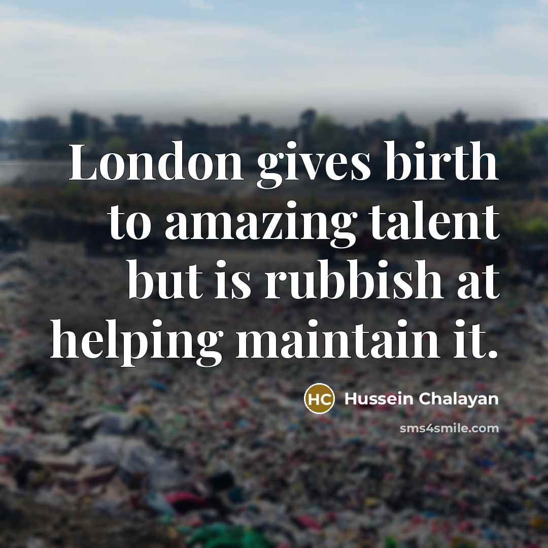 “London gives birth to amazing talent but is rubbish at…” quote by Hussein Chalayan