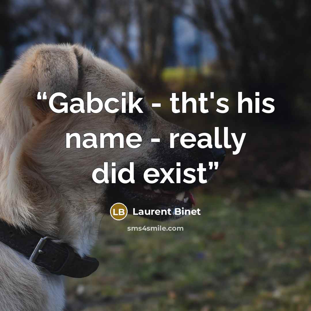 “Gabcik - tht's his name - really did exist” quote by Laurent Binet