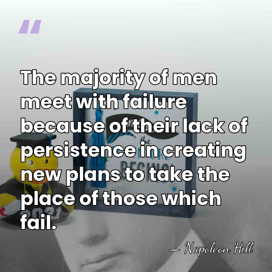 The majority of men meet with failure because of their lack of&hellip; - Napoleon Hill