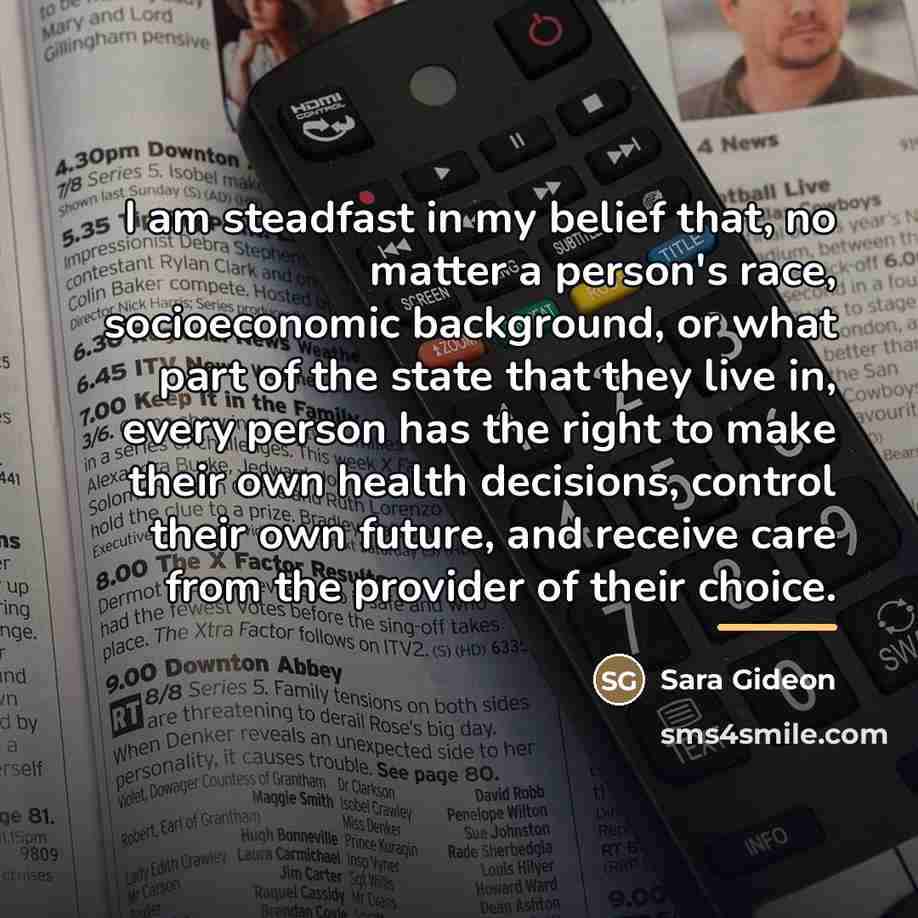 “I am steadfast in my belief that, no matter a…” quote by Sara Gideon