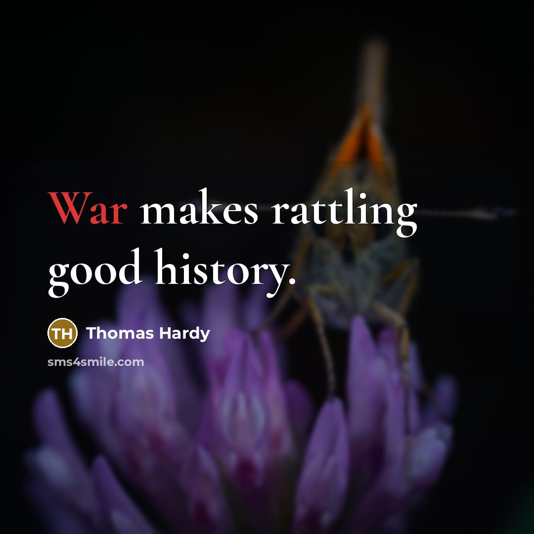 “War makes rattling good history.…” quote by Thomas Hardy