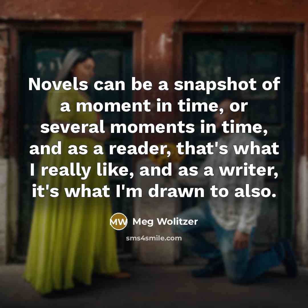 “Novels can be a snapshot of a moment in time,…” quote by Meg Wolitzer