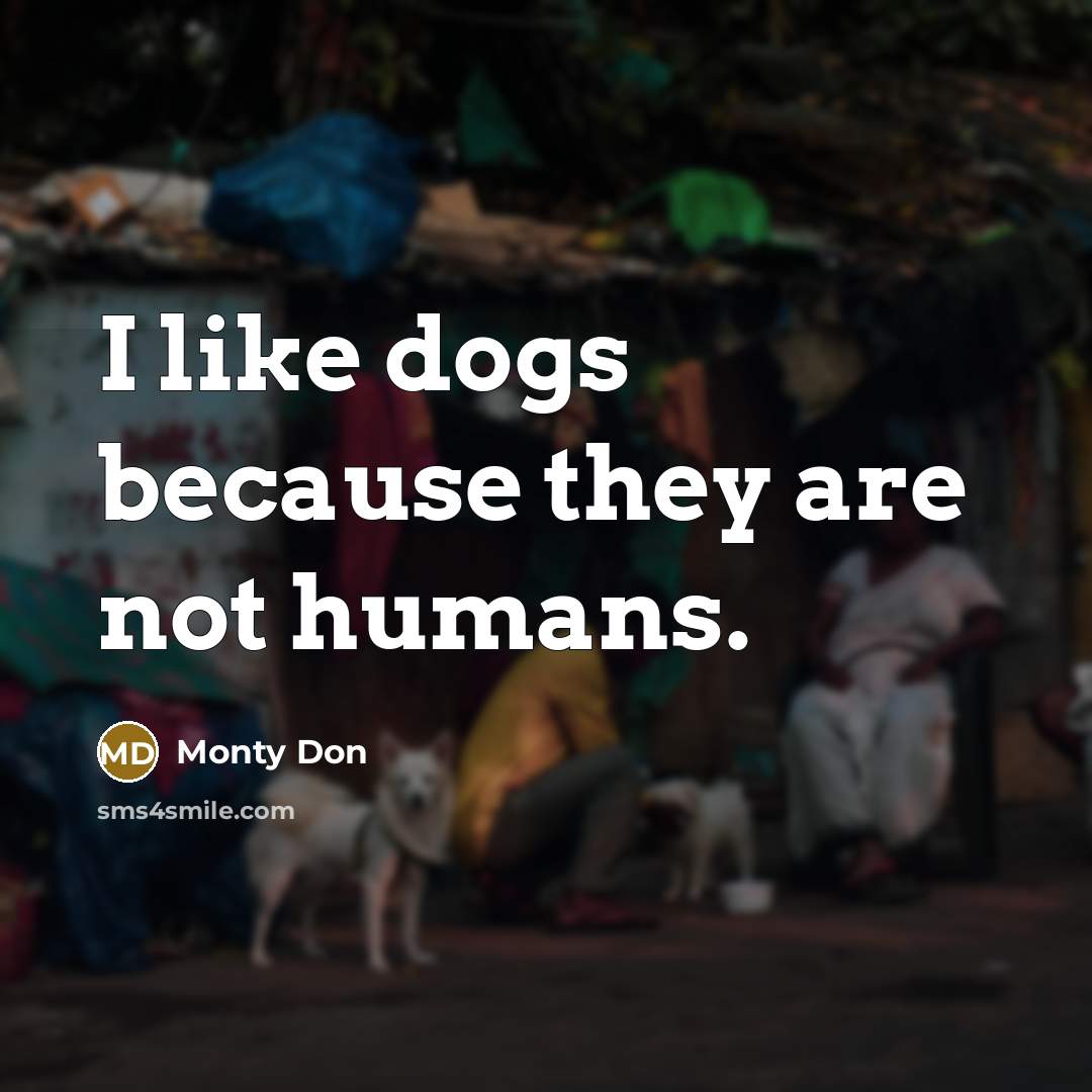 “I like dogs because they are not humans.…” quote by Monty Don