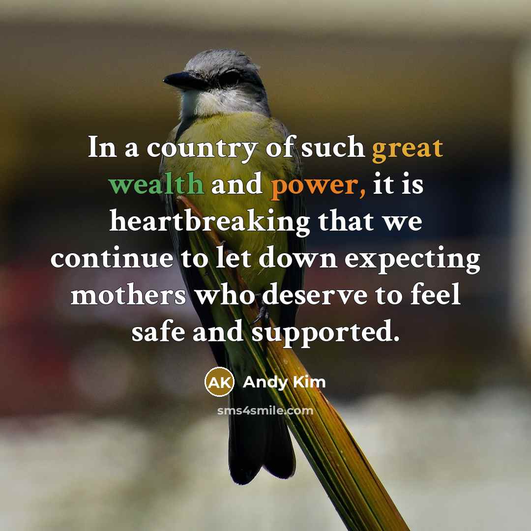 “In a country of such great wealth and power, it…” quote by Andy Kim
