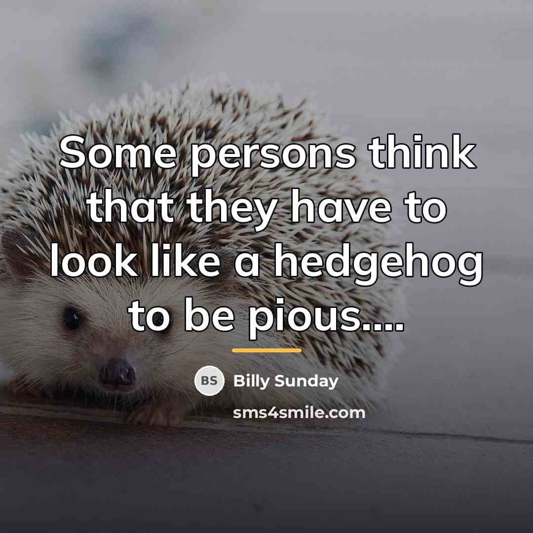 “Some persons think that they have to look like a…” quote by Billy Sunday
