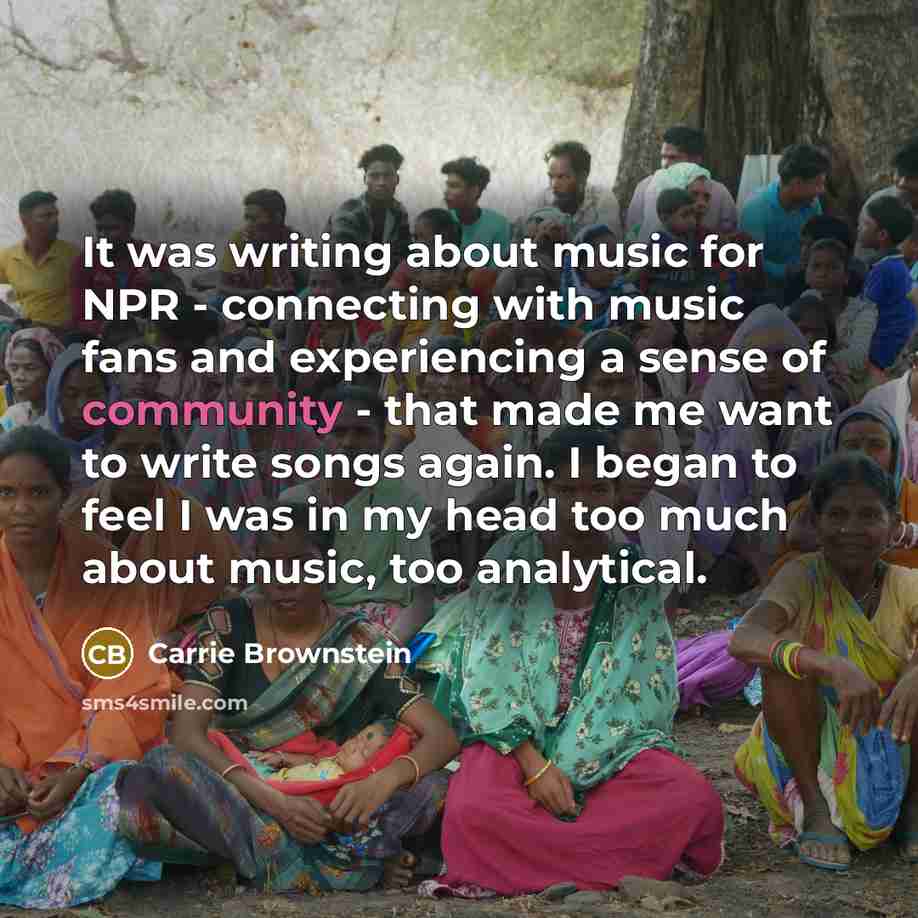 “It was writing about music for NPR - connecting with…” quote by Carrie Brownstein