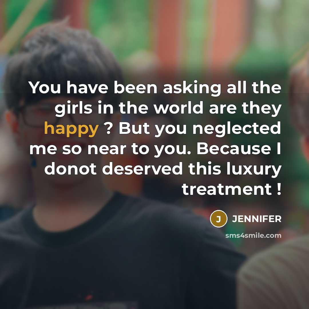 “You have been asking all the girls in the world…” quote by Jennifer