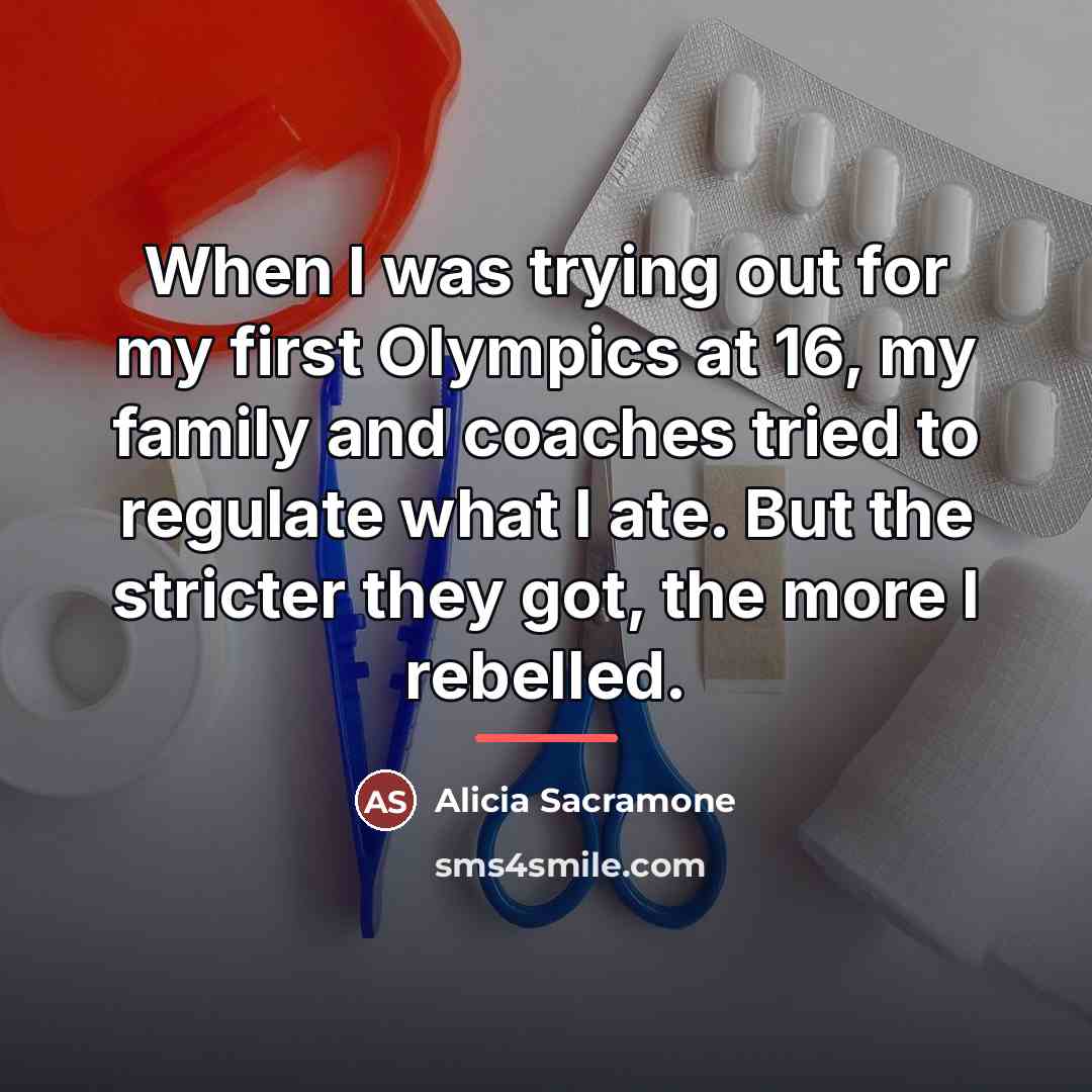 “When I was trying out for my first Olympics at…” quote by Alicia Sacramone