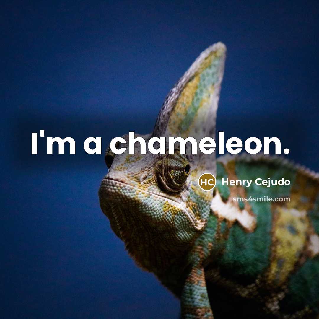 “I'm a chameleon.…” quote by Henry Cejudo