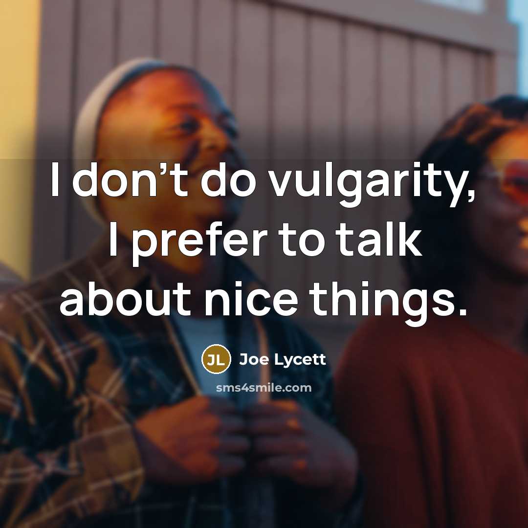 “I don't do vulgarity, I prefer to talk about nice…” quote by Joe Lycett