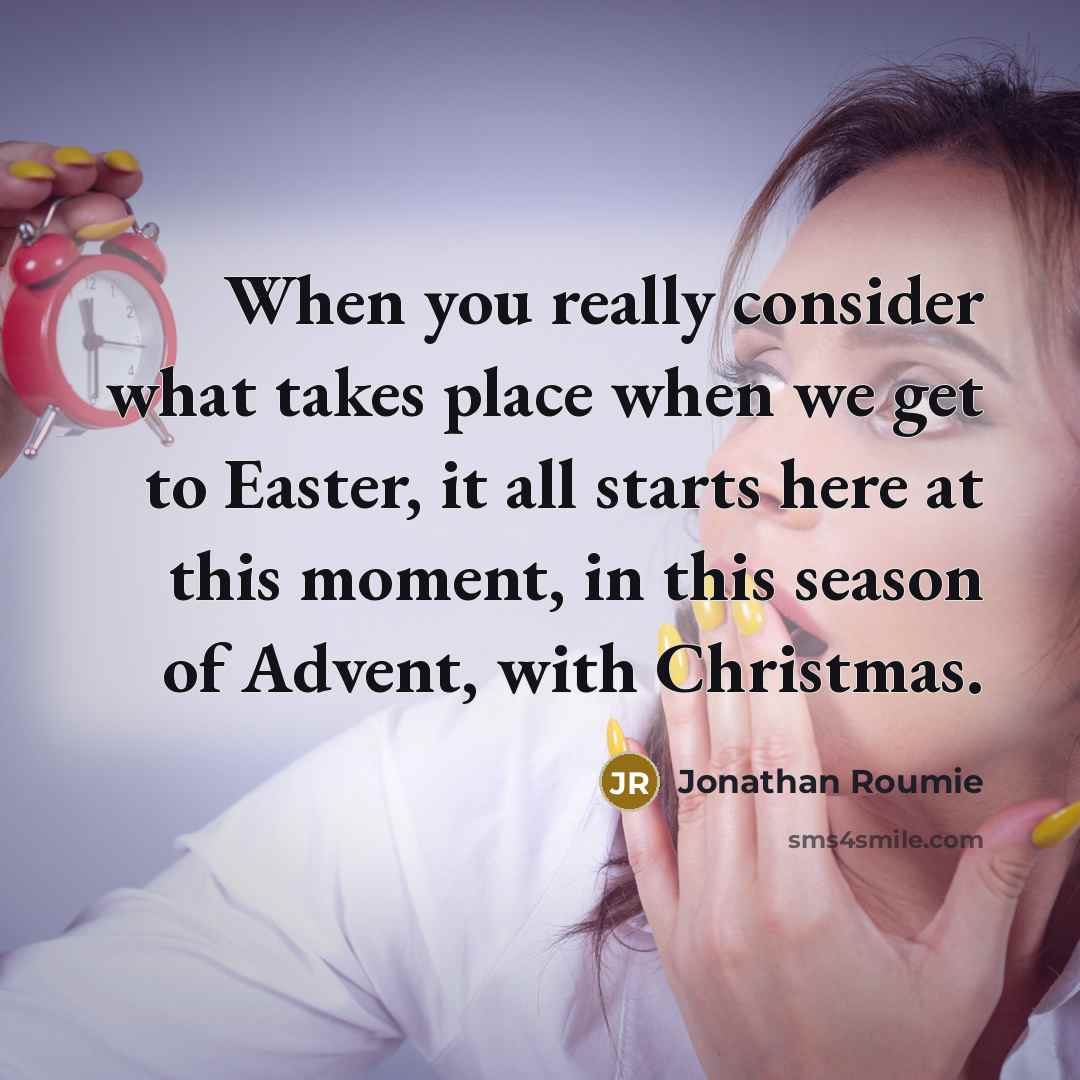 “When you really consider what takes place when we get…” quote by Jonathan Roumie