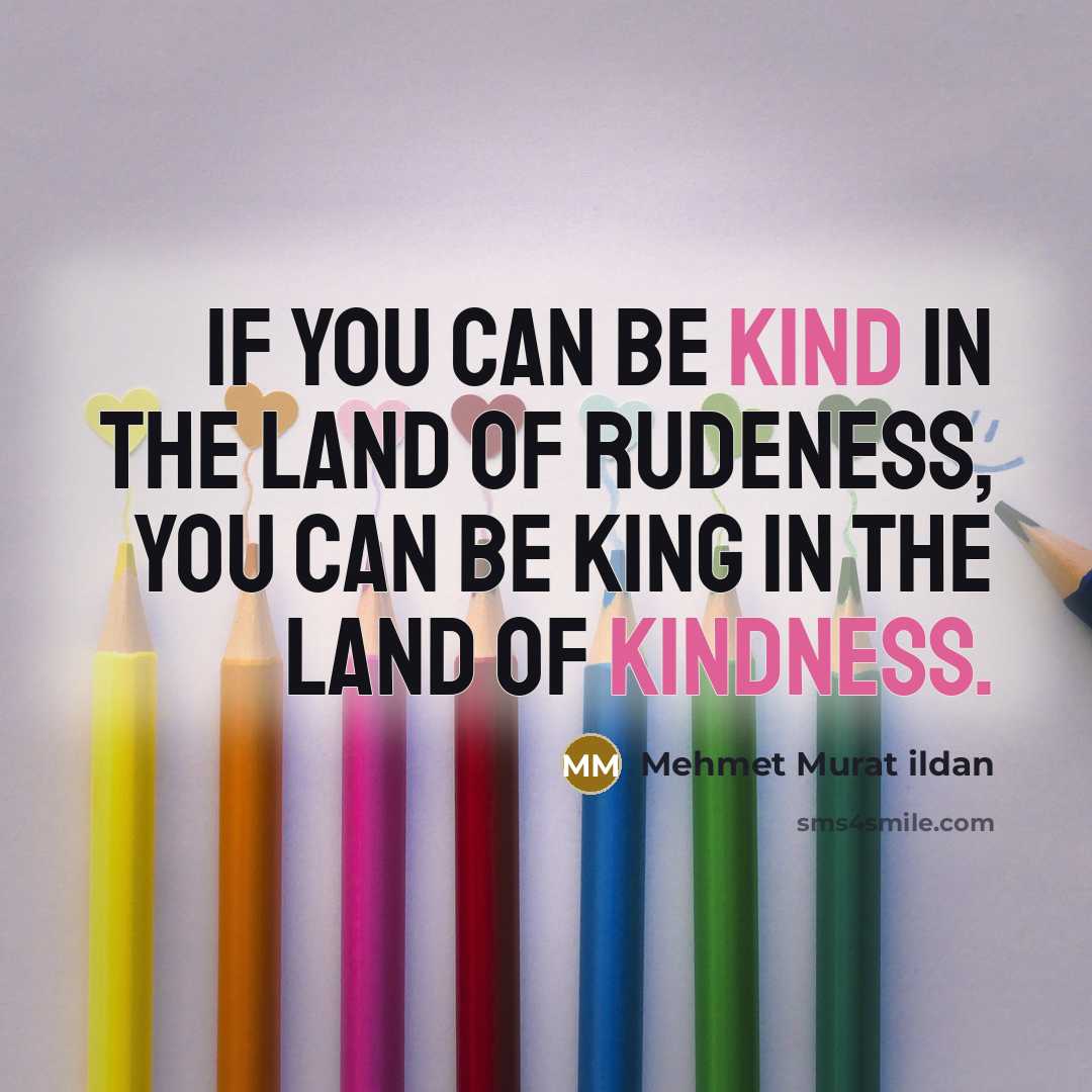 “If you can be Kind in the Land of Rudeness,…” quote by Mehmet Murat Ildan