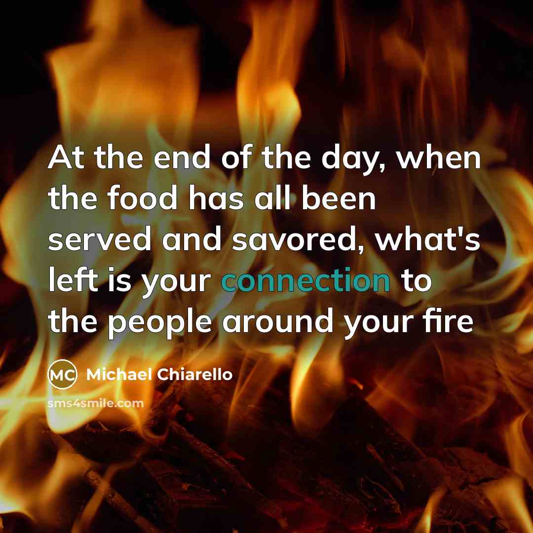 “At the end of the day, when the food has…” quote by Michael Chiarello