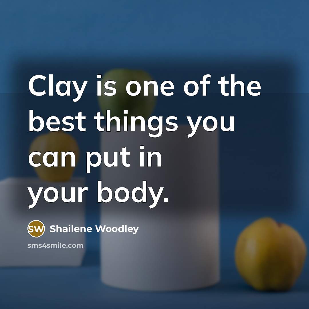 “Clay is one of the best things you can put…” quote by Shailene Woodley