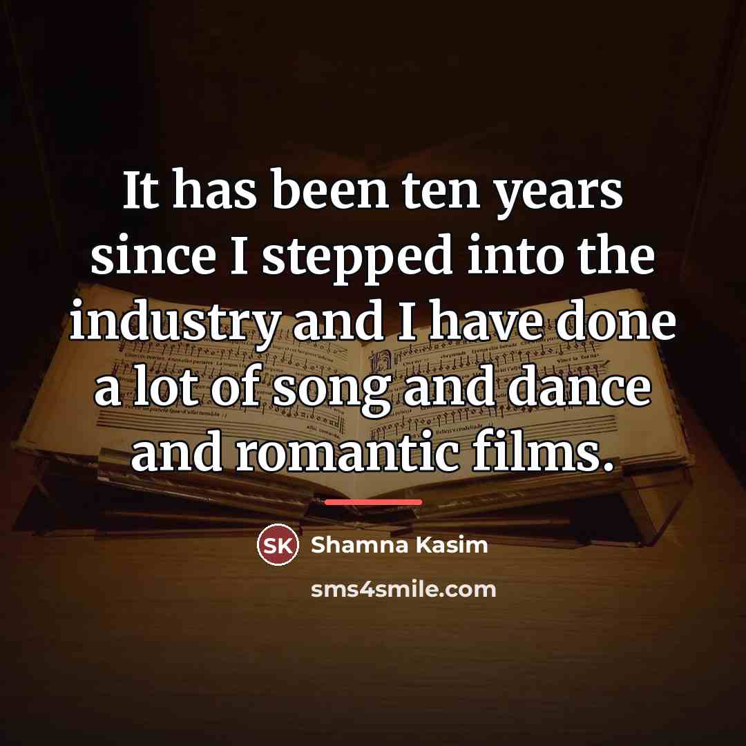 “It has been ten years since I stepped into the…” quote by Shamna Kasim