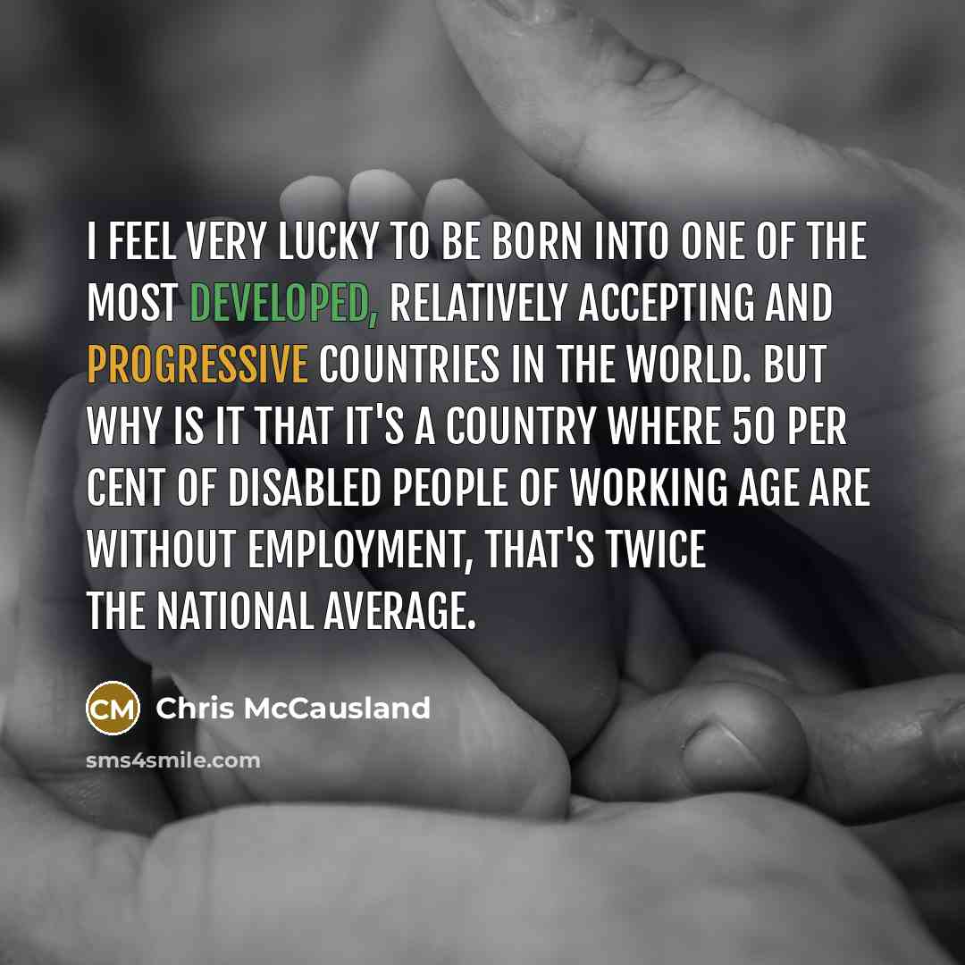 “I feel very lucky to be born into one of…” quote by Chris McCausland