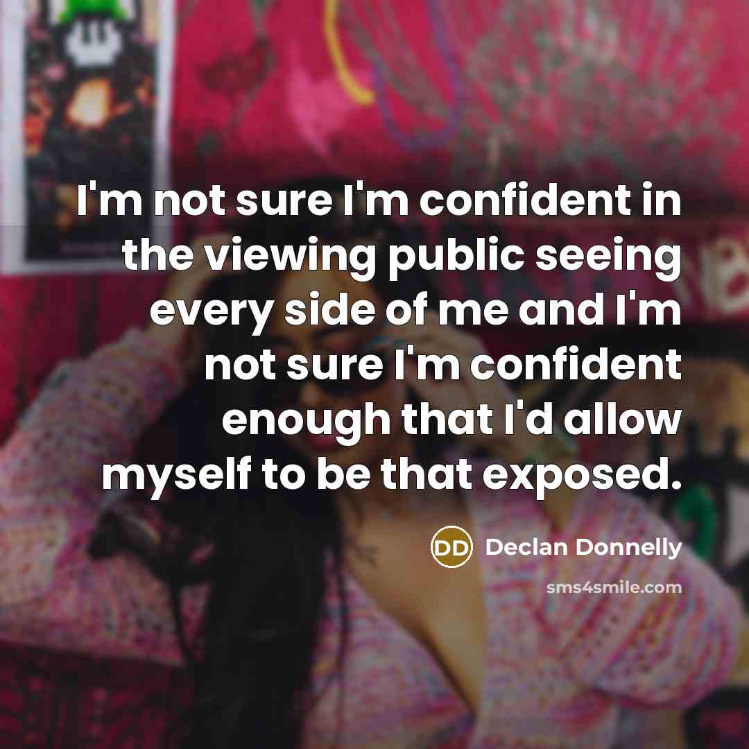 “I'm not sure I'm confident in the viewing public seeing…” quote by Declan Donnelly