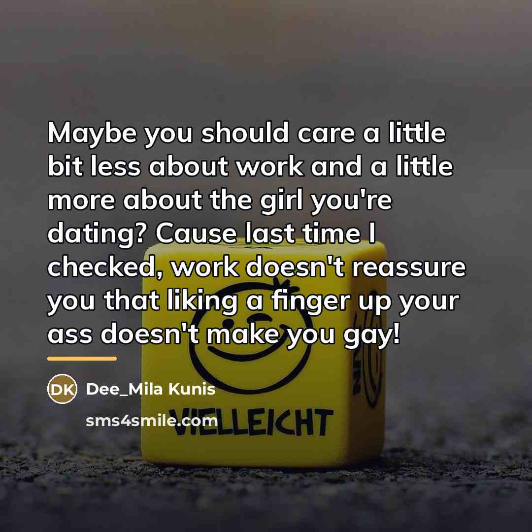 “Maybe you should care a little bit less about work…” quote by Dee_Mila Kunis