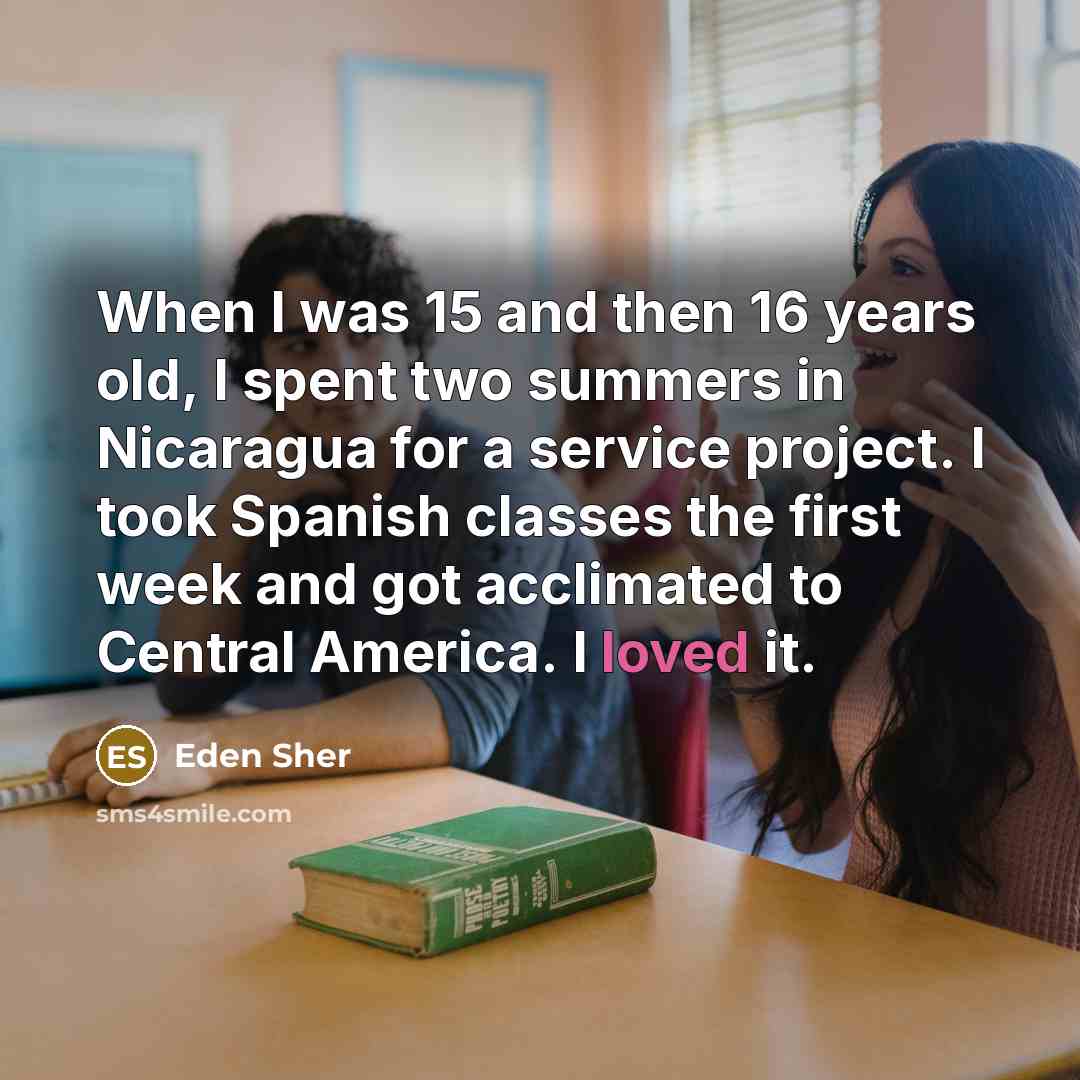 “When I was 15 and then 16 years old, I…” quote by Eden Sher