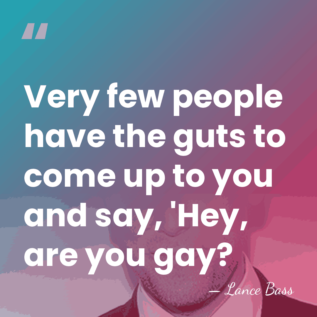 Very few people have the guts to come up to you and&hellip; - Lance Bass