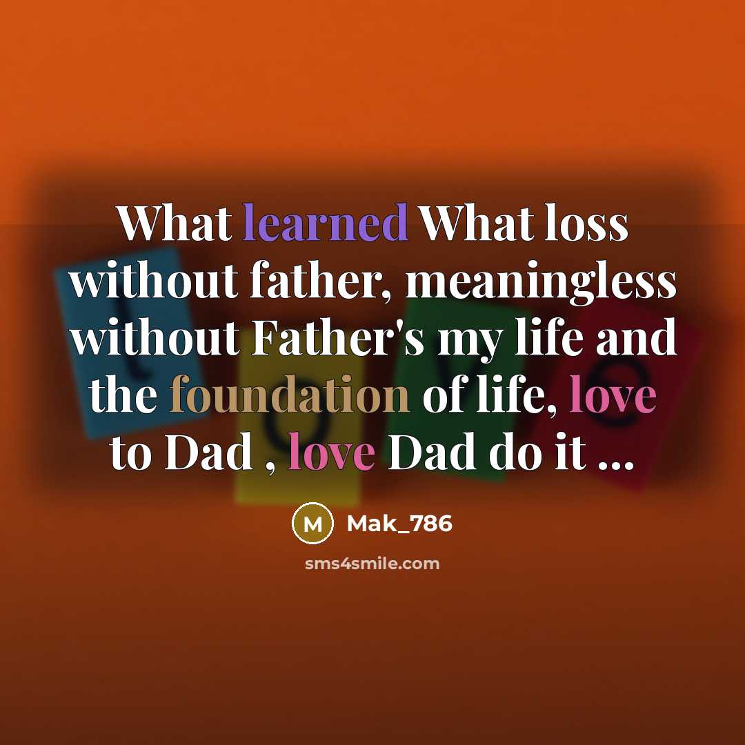 “What learned What loss without father, meaningless without Father's my…” quote by Mak_786